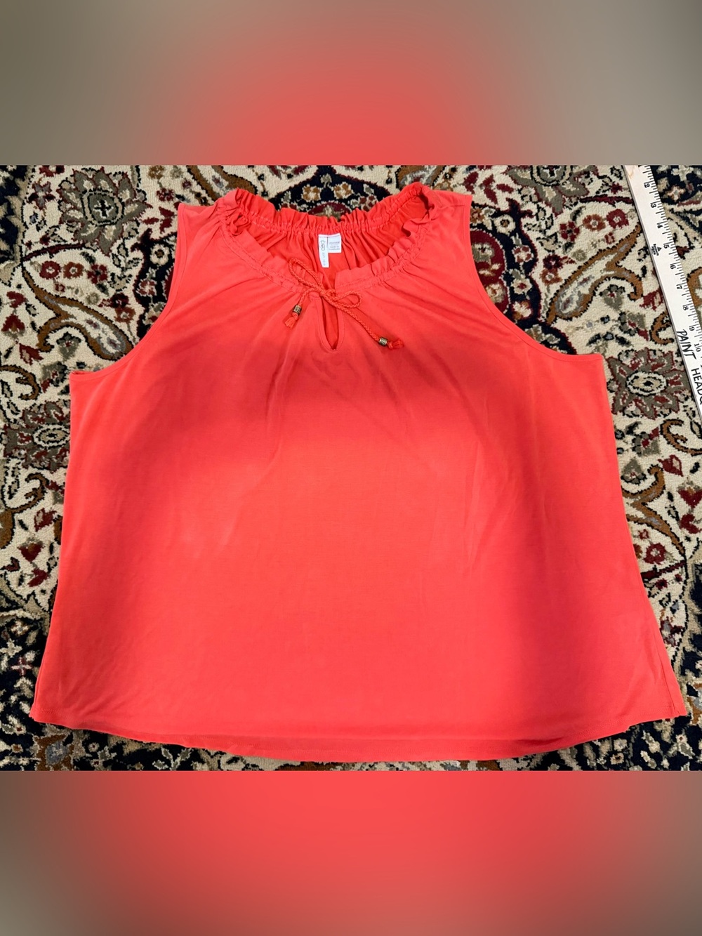 22/24 women’s Cato Coral Tie-Front Sleeveless Tank soooo soft!